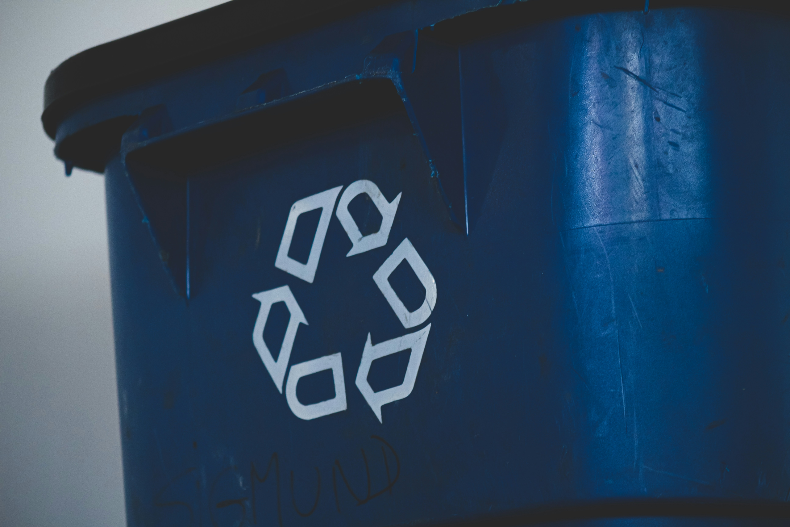 blue Recycling bin recycling symbols and what they meant